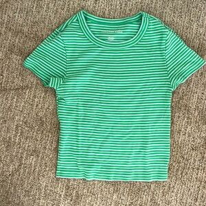 American eagle green baby tee size S